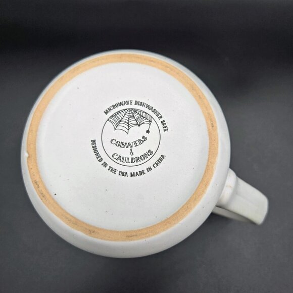 Cobwebs And Cauldrons Mug Cup Happy Haunting Gnomes Costumes Witch Mummy Bat - Picture 9 of 11